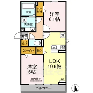 リマーニ池下【2階】の間取り