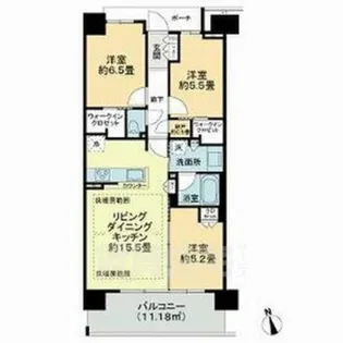 メガシティテラス B棟【9階】の間取り