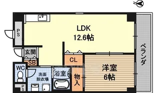 ラフィネ淀川【6階】の間取り