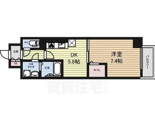 グランパークタワー【8階】の間取り