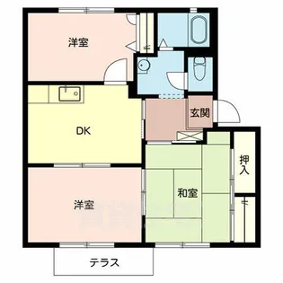 KHK津久野ハイツ【2階】の間取り