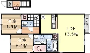 アンティム【2階】の間取り