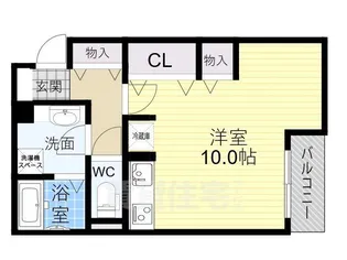 大阪府大阪市東住吉区鷹合2丁目【アパート】の間取り