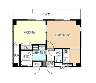 エスト荒子【6階】の間取り
