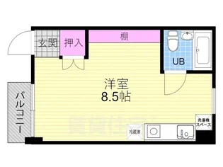 メゾンウェルス【3階】の間取り