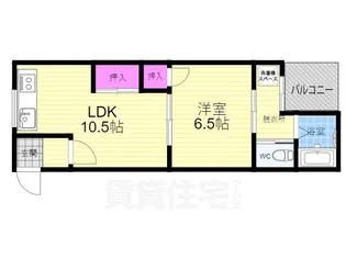イースト東福寺【1階】の間取り