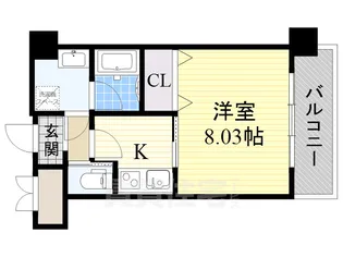 GROOVE西三国(旧:プレジオ西三国)【4階】の間取り