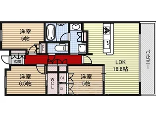 パークホームズ上小田井コンフォートウィル【7階】の間取り