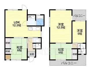 奈良県大和高田市甘田町【一戸建】の間取り