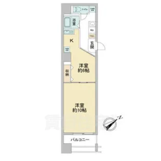 ヴェリエール・ドゥ・セ【4階】の間取り