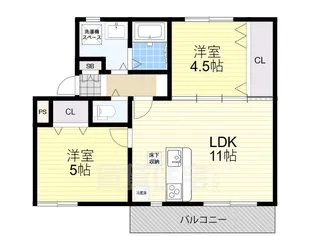 高木マンション7号棟【1階】の間取り