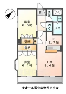 ビレッジあじき【2階】の間取り