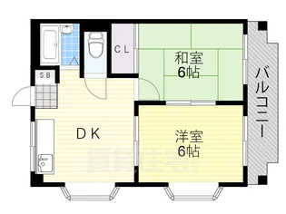 旭ロイヤルハイム【3階】の間取り