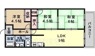 グランドメゾン津々山台【2階】の間取り