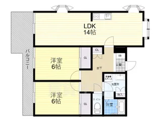 アニマン高槻阿武山【3階】の間取り