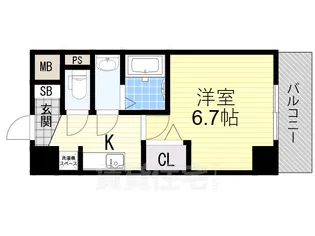 グランエクラ花園町【2階】の間取り