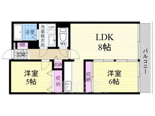 スカイビュー東土川【1階】の間取り