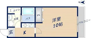 新石切デルフコート【1階】の間取り