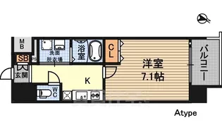 1Kの間取り画像