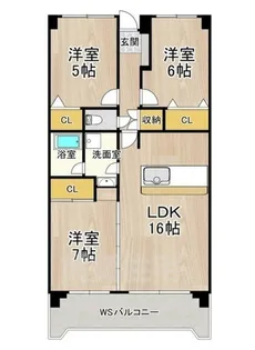 淀川ハイライフマンション【6階】の間取り