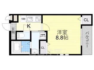 大阪府大阪市住吉区山之内3丁目【アパート】の間取り