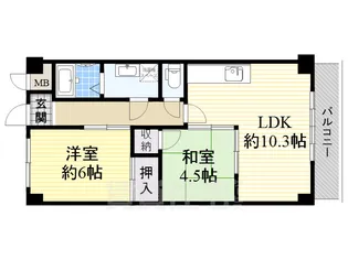 アーバ姫島公園【4階】の間取り