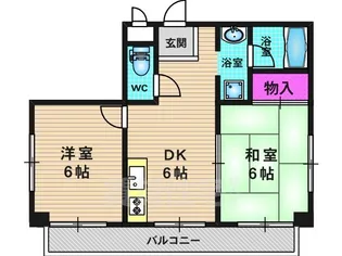 タウンコーポくつかけ【3階】の間取り