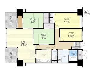 マインズ・コム神崎川【6階】の間取り