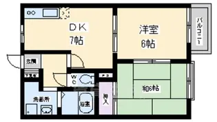 クレール高師浜【2階】の間取り