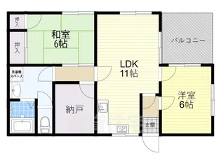 高槻ハイツ【1階】の間取り