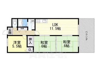 カーサ・ケーアイ【1階】の間取り