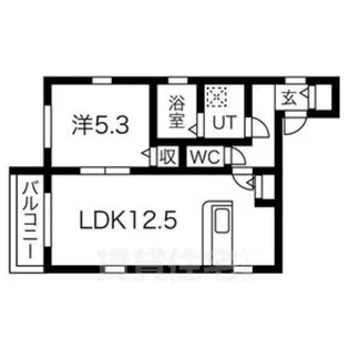 クラージュ平安【3階】の間取り
