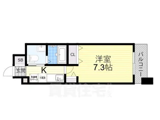 セレッソコートリバーサイドOSAKA【7階】の間取り