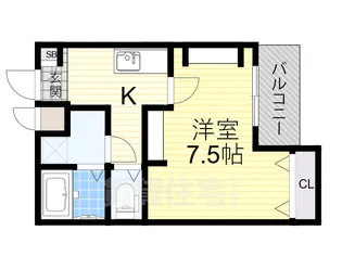 大阪府堺市堺区寺地町東3丁【アパート】の間取り