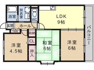 ハイグレード国分【2階】の間取り