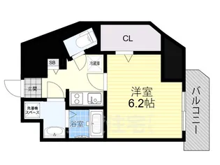 セントアミー新大阪北【8階】の間取り