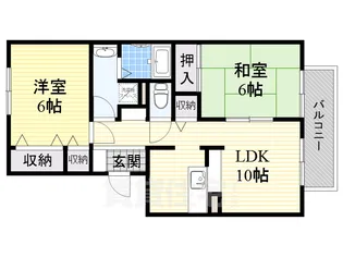 大阪府堺市西区上【アパート】の間取り