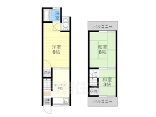 大阪府羽曳野市野々上1丁目【一戸建】の間取り