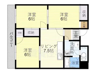 松井第3マンション【406号室】の間取り