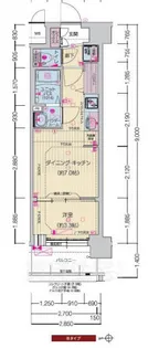 「プレサンスTHE KYOTO東福寺WEST」【5階】の間取り