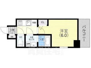 エスリード神戸ハーバークロス【8階】の間取り