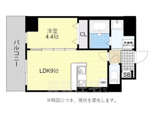 1LDKの間取り画像