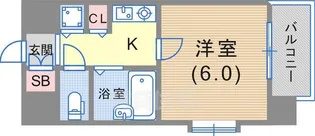 リーガル新神戸【6階】の間取り