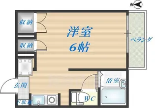 ガリューコート菱屋西【2階】の間取り