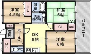 リメインズM【306号室】の間取り