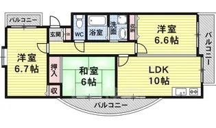 新栄プロパティー林【2階】の間取り
