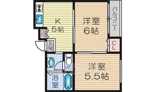メゾンパシフィック三津屋【302号室】の間取り