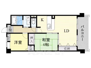 大阪府八尾市栄町1丁目【マンション】の間取り
