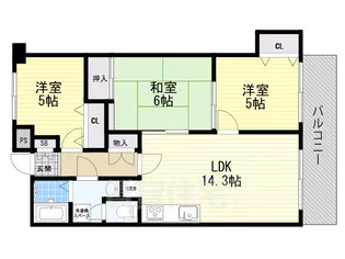 コモン山田ウエスト【4階】の間取り