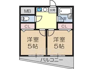 木川東エクセルハイツ【4階】の間取り
